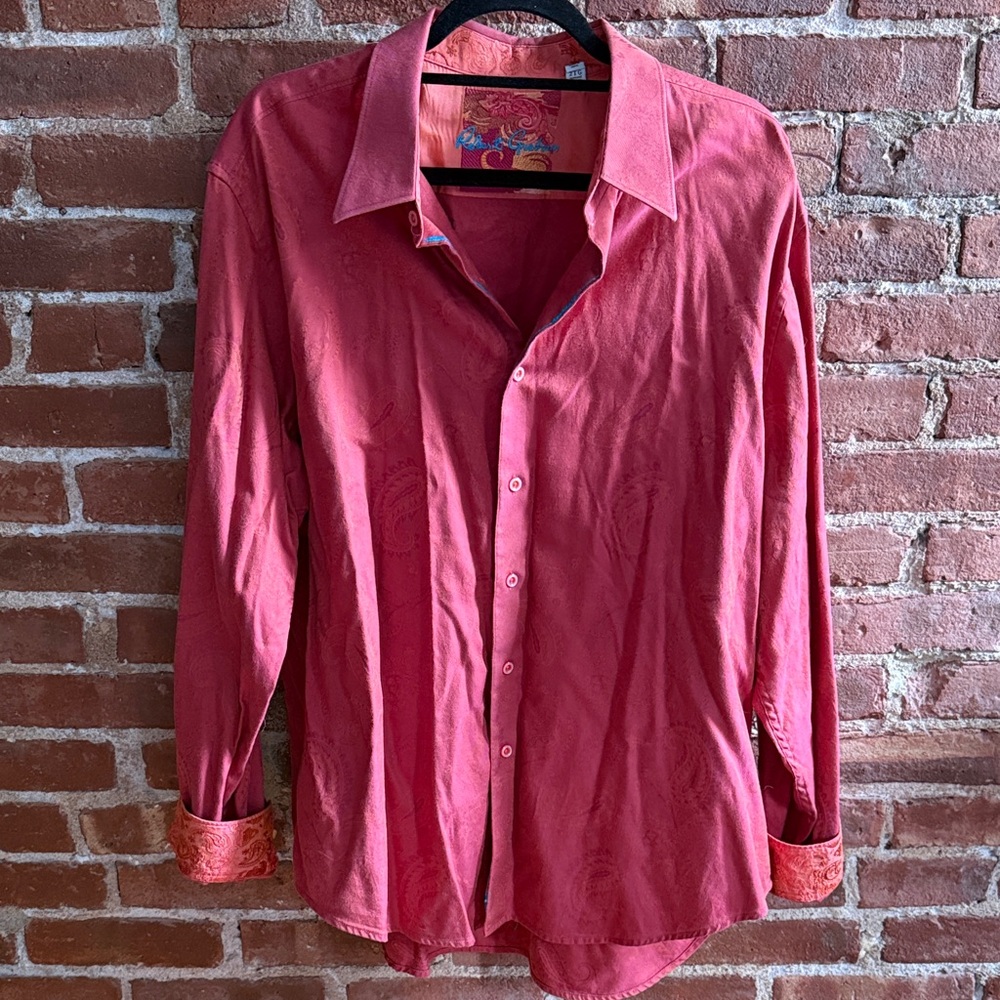 Robert Graham Coral Button-Down Shirt